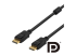 Deltaco DP-1020 - DisplayPort-kabel - Höger vinkel