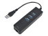 DELTACO USB3-GIGA3 - Hubb - Höger vinkel