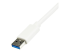 StarTech.com USB 3.0 to Gigabit Ethernet Adapter NIC w/ USB Port (White) - Närbild