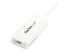 StarTech.com USB 3.0 to Gigabit Ethernet Adapter NIC w/ USB Port (White) - Vänster vinkel