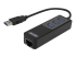 DELTACO USB3-GIGA3 - Hubb - Höger vinkel