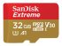 SanDisk Extreme - Flash-minneskort (adapter, microSDHC till SD inkluderad) - Framsidan