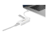 StarTech.com USB 3.0 to Gigabit Ethernet Adapter NIC w/ USB Port (White) - Vänster vinkel